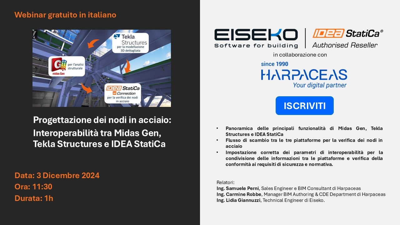 Webinar interoperabilità Tekla-Midas Gen-IDEA StatiCa